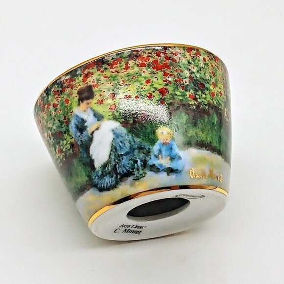 Goebel Artis Orbis Claude Monet Porcelain Candle Holder - Picture 3 of 7